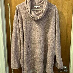 Size 3X - Sonoma - Pale Pink Heavy Knit Long Sleeve Pullover